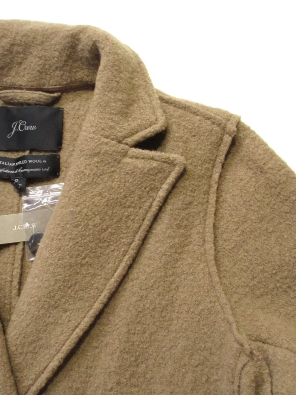NWT J.Crew Daphne Topcoat in Autumn Biscuit Italian Boiled Wool Coat 6 $228